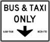 Bus And Taxi Only Clip Art